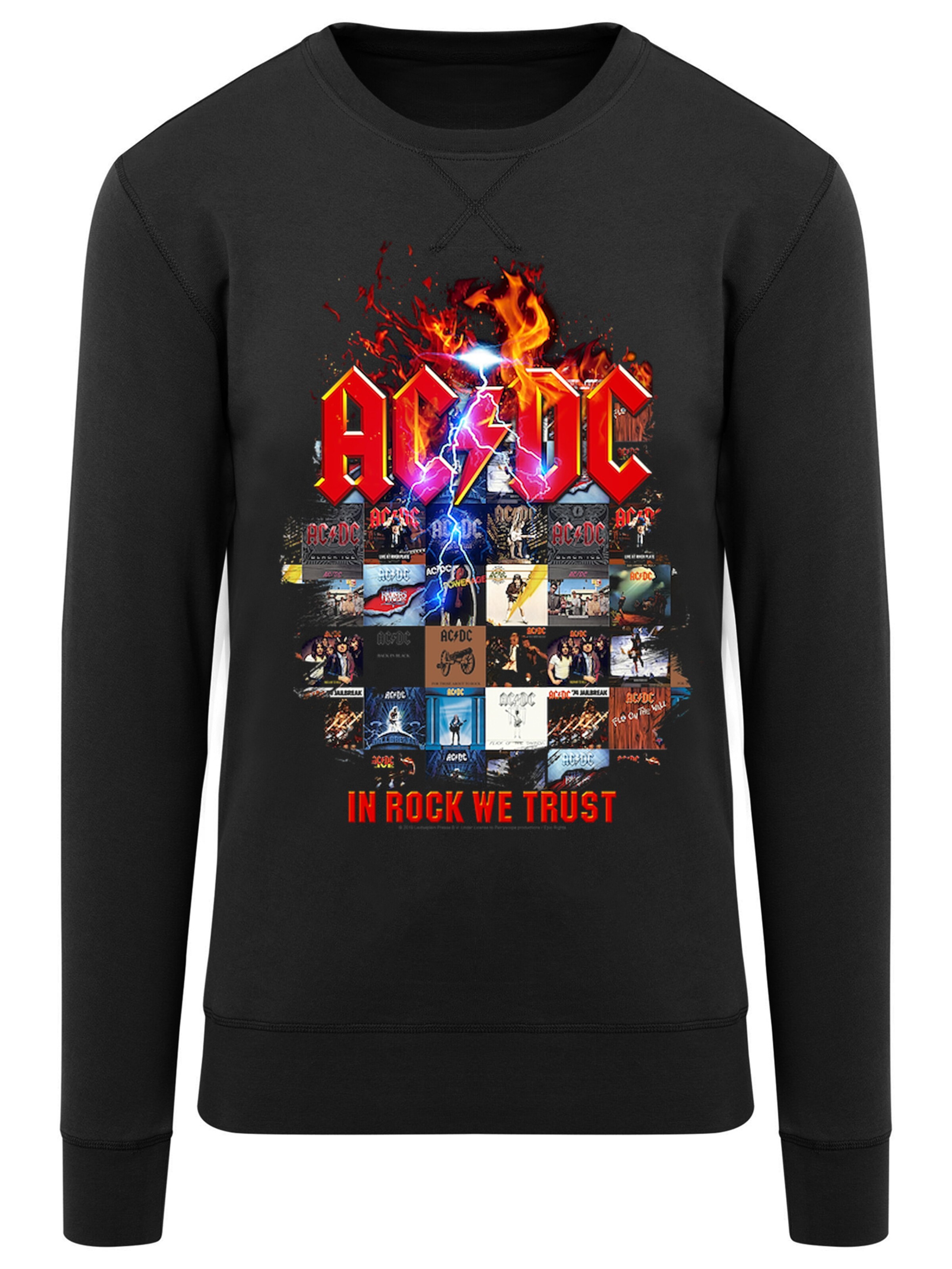 Männer Sweat F4NT4STIC Sweatshirt 'ACDC' in Schwarz - KV60365 Männer Sweat F4NT4STIC Sweatshirt 'ACDC' in Schwarz - KV60365