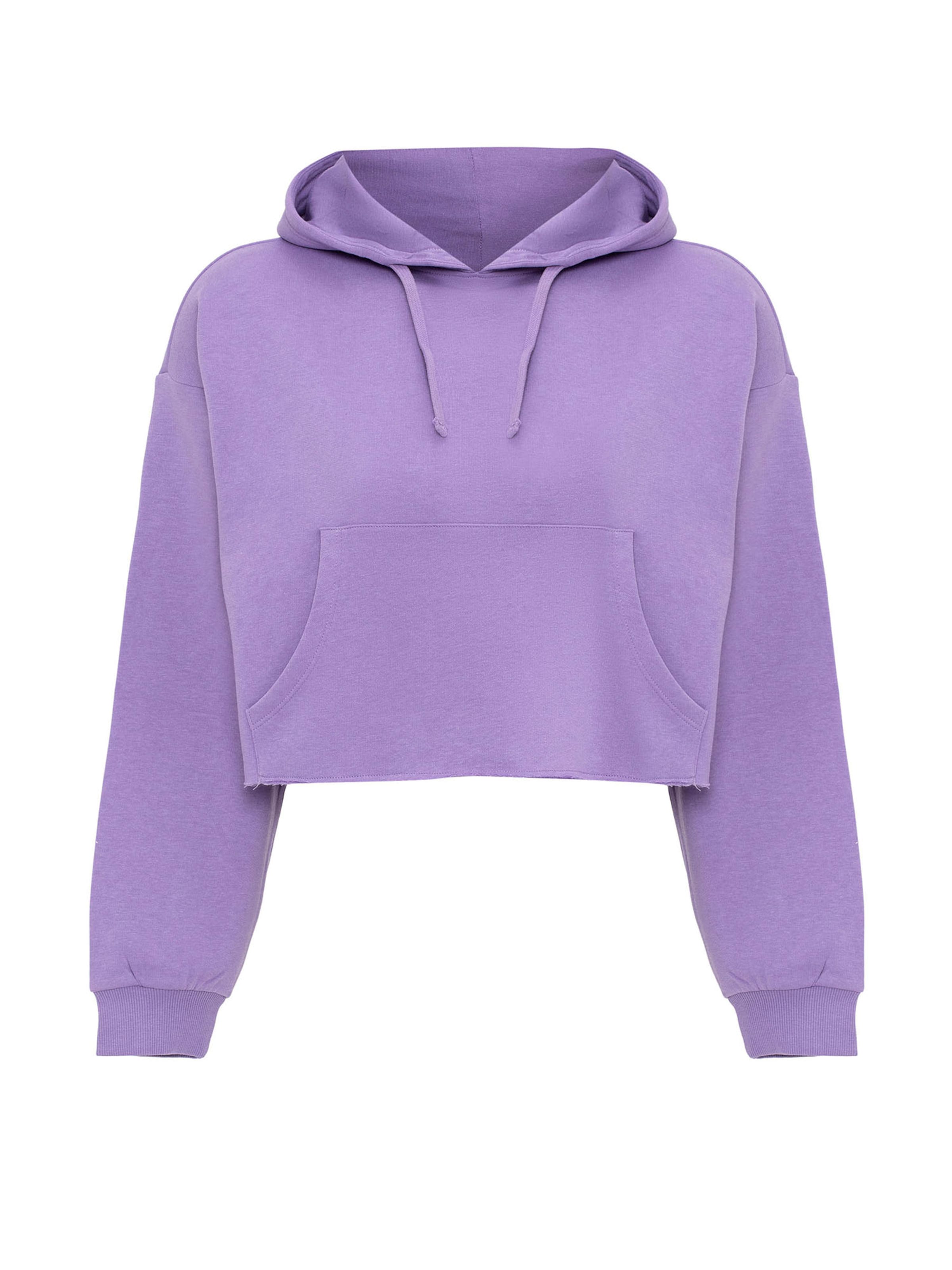 Bluză de molton de la Jacey Quinn pe mov: față