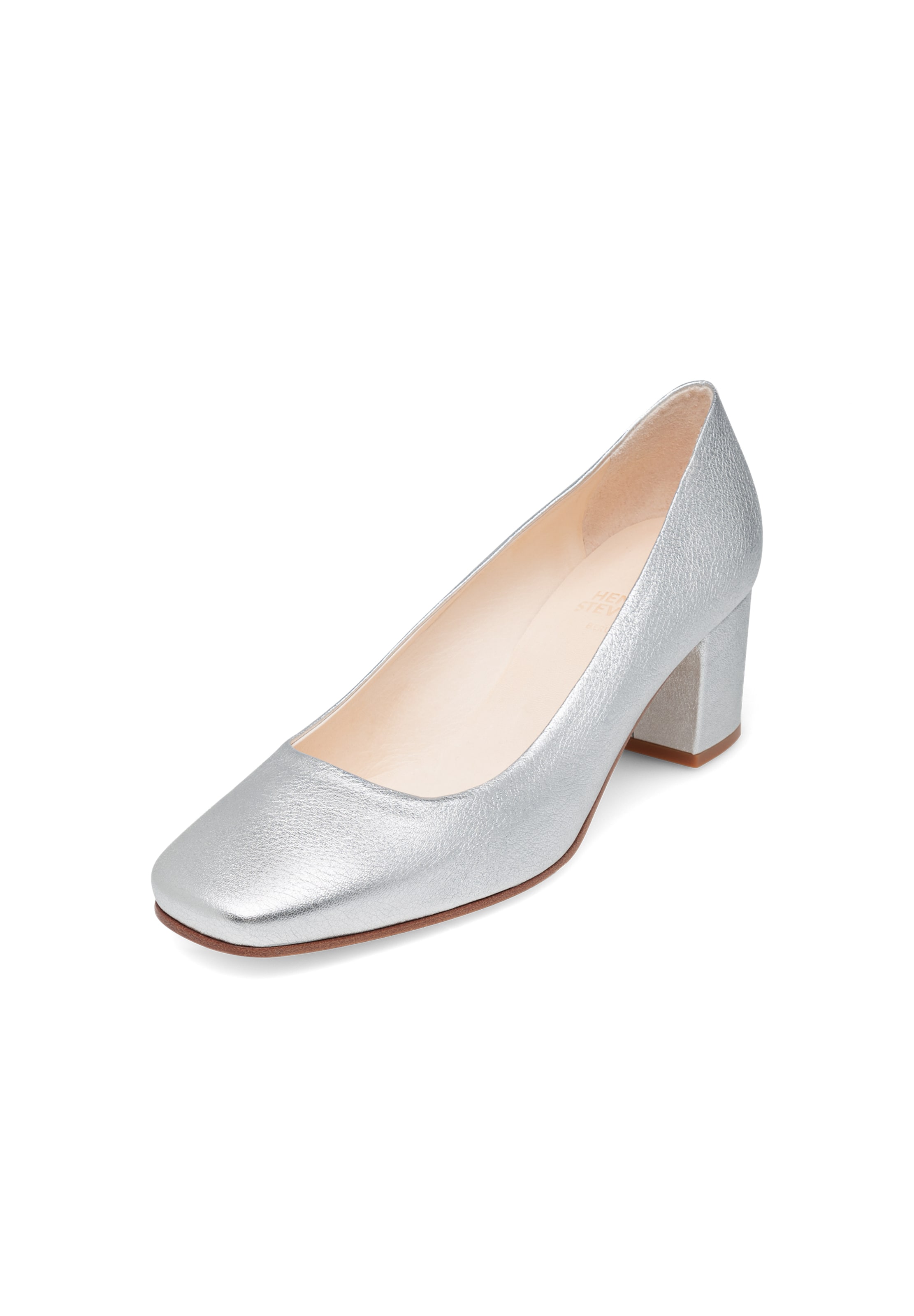 Henry Stevens Pumps 'Audrey P50' in Silber: Vorderseite