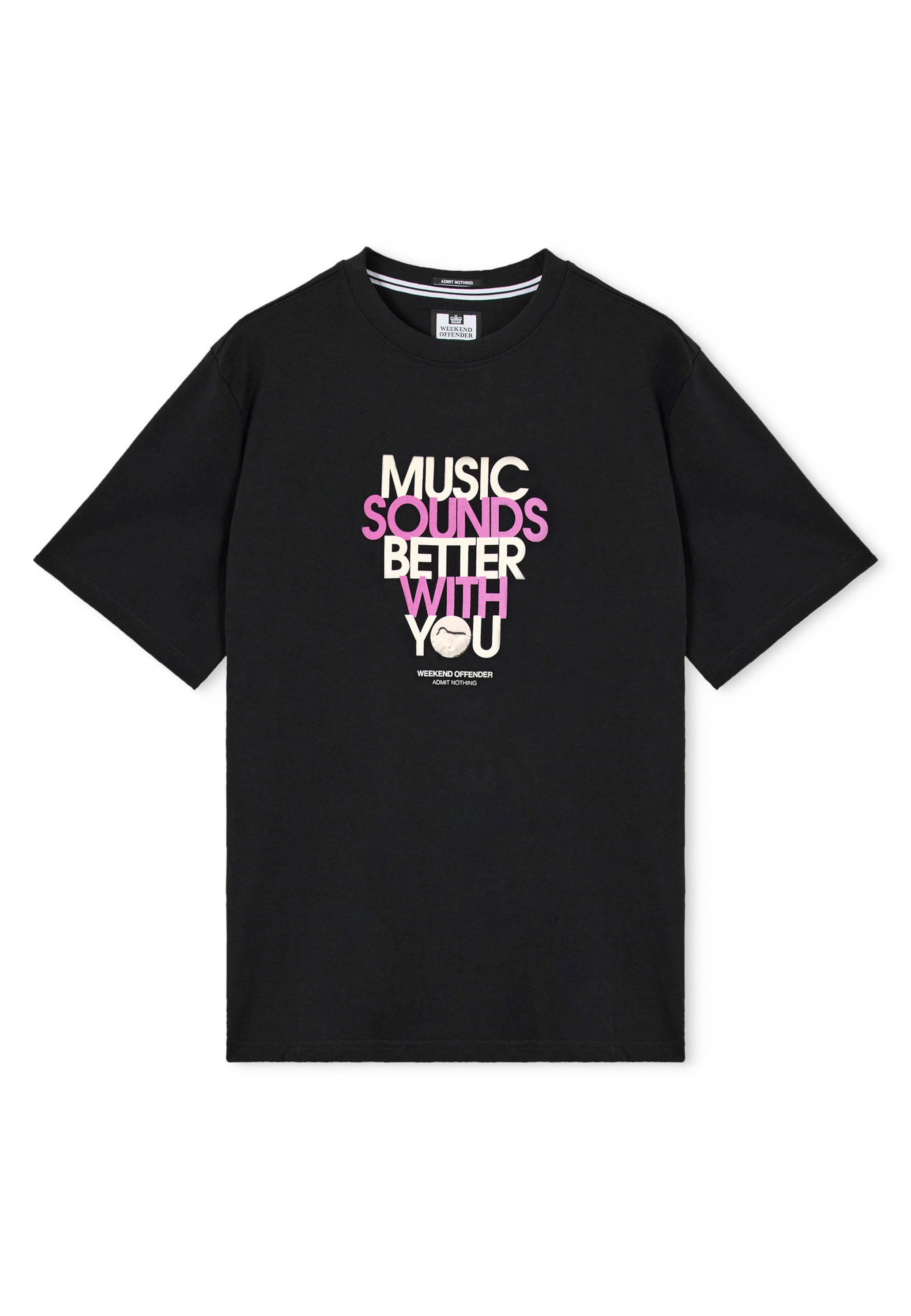 Weekend Offender T-Shirt 'Bangalter' in Schwarz: Vorderseite