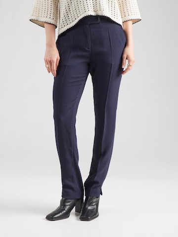 Slimfit Pantaloni con pieghe 'Tapria' di BOSS in blu: frontale