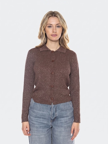 Cardigan 'Knit Cardigan -- Women's Cardigan Brown' wild pony en marron