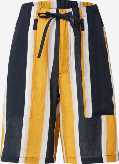 Pantaloni JNBY pe bleumarin / galben auriu / alb, Vizualizare produs