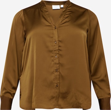 EVOKED Blouse 'ELMA' in Groen: voorkant