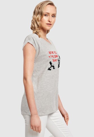 Merchcode Shirt 'Brandalised - In The Same Boat' in Grey