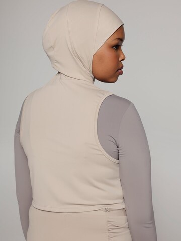 SIYA Swimwear T-Shirt Badeanzug 'Hijab' in Beige