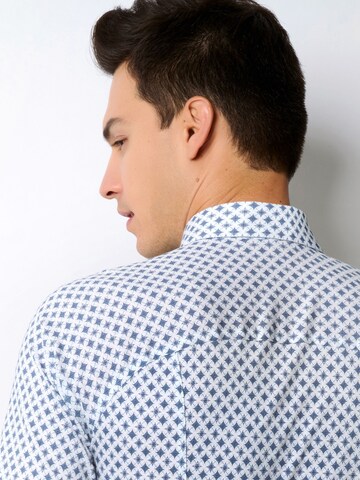 DESOTO Slim fit Button Up Shirt in Blue