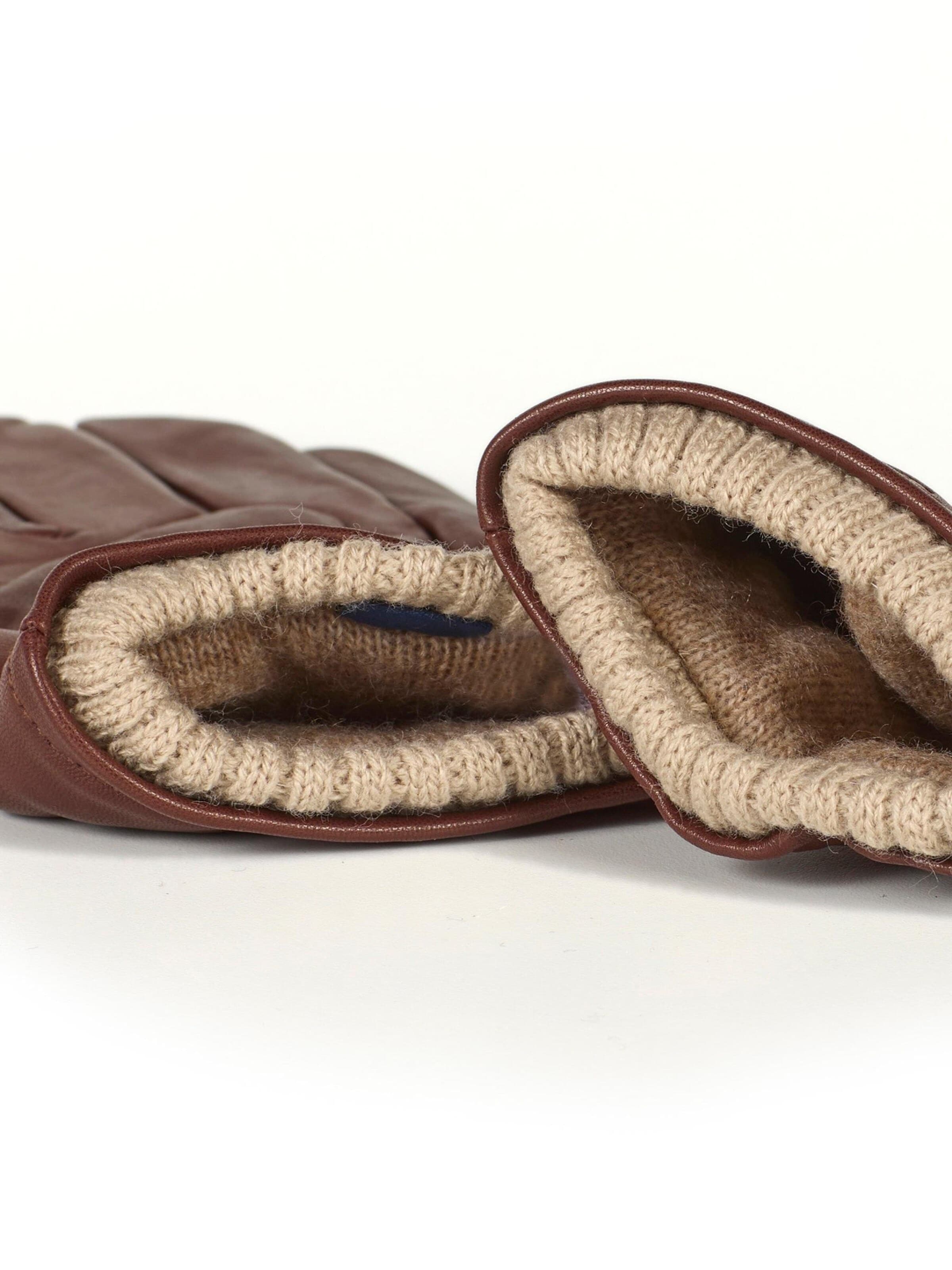 Howard London - Guantes con dedos 'Leather Gloves Ted Brown' en marrón