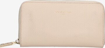 Portamonete 'Portafoglio donna pelle dollaro con zip 20x10 cm' di Virginia Rhinè in beige: frontale