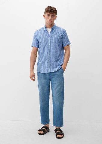 s.Oliver Regular fit Button Up Shirt in Blue