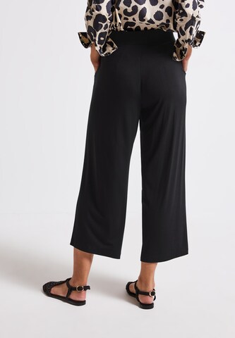STREET ONE Wide Leg Hose in Schwarz