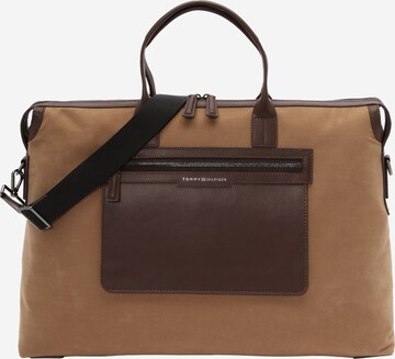 Sac week-end TOMMY HILFIGER en beige : devant