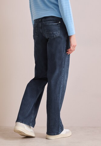 CECIL Loosefit Wide Leg Jeans mit Stickerei in Blau