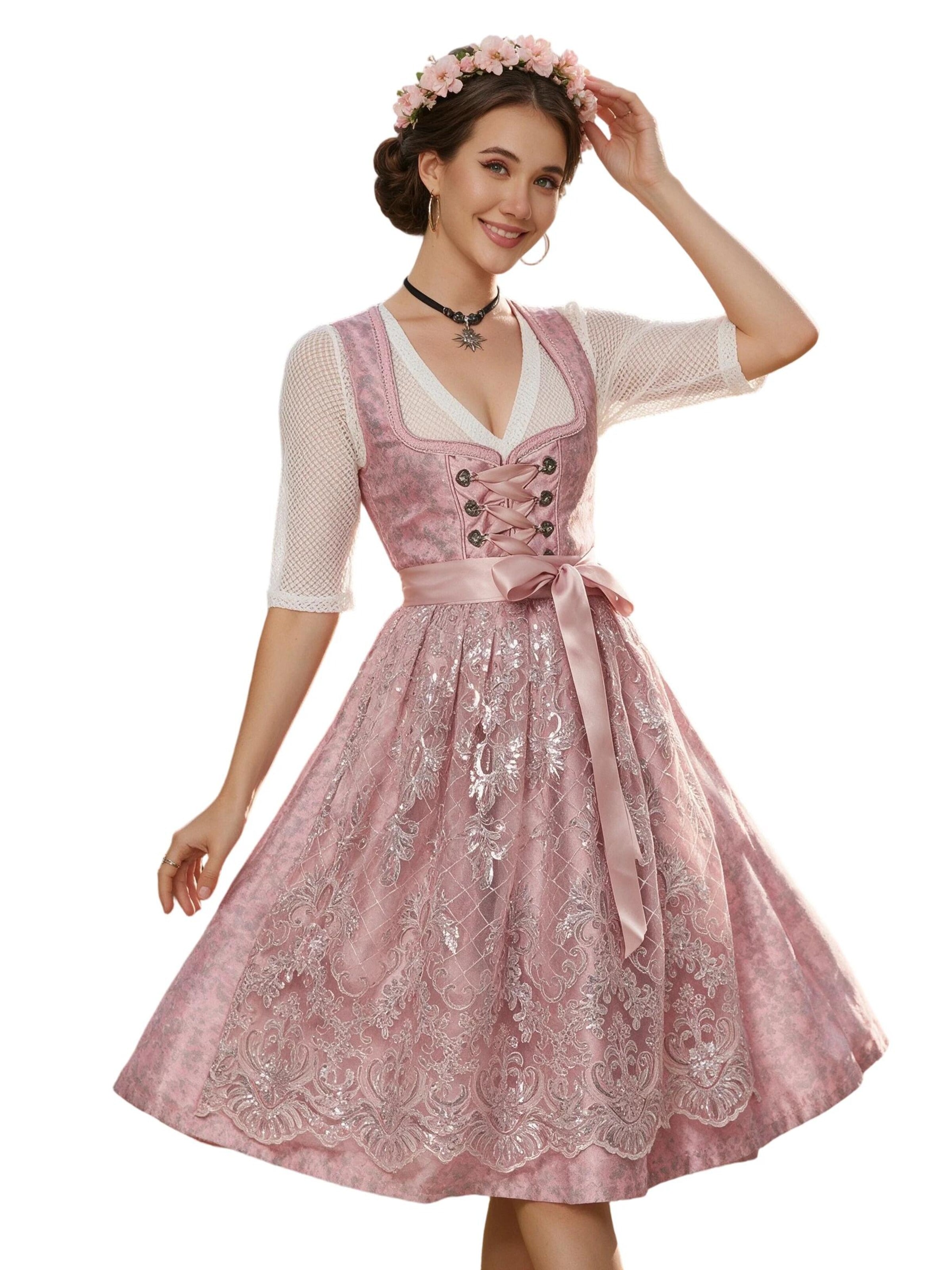MODIURBAN Dirndl‌‌‌‌‌‌‌‌ in Pink: Vorderseite