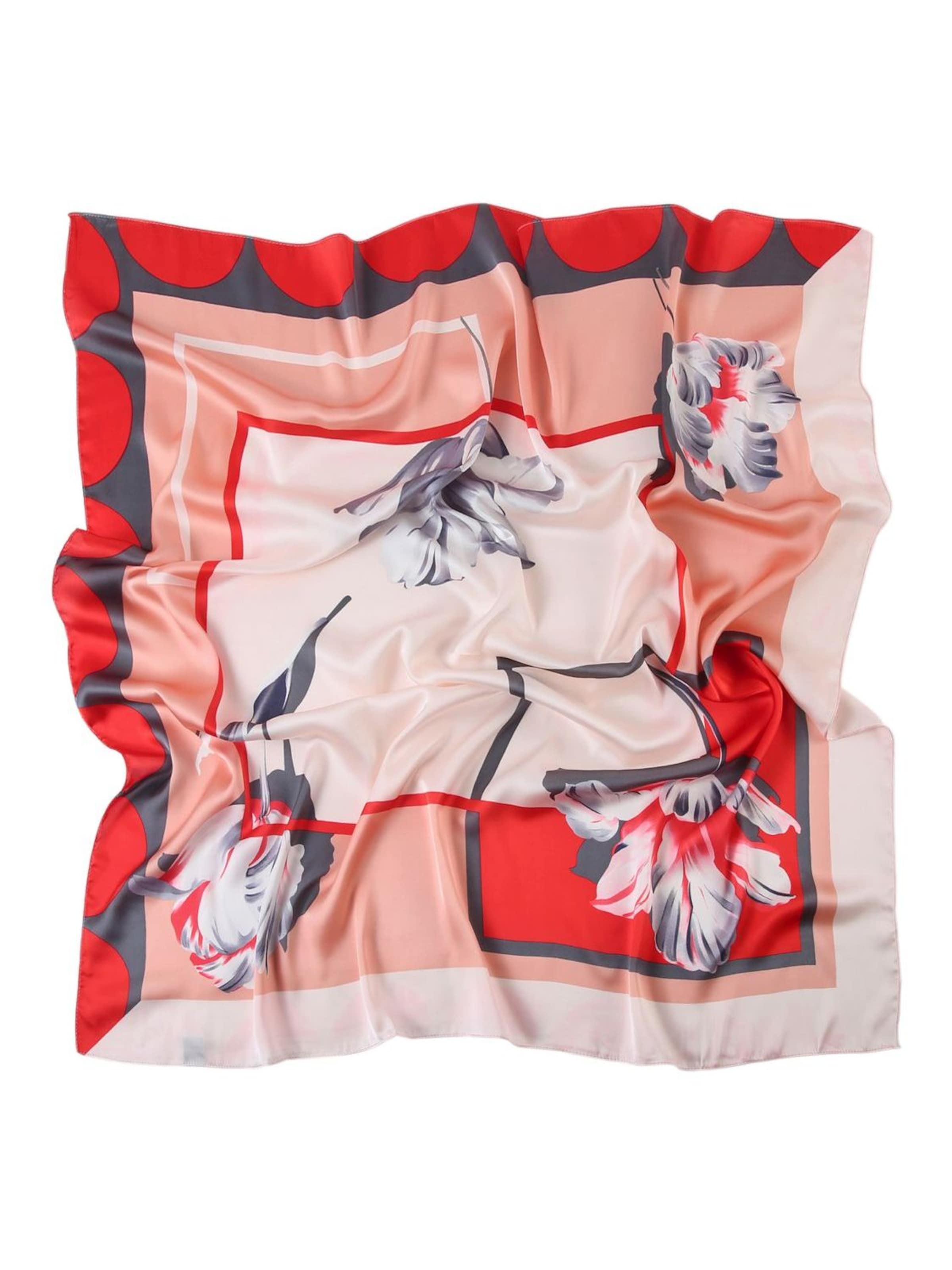 alberto cabale Schal 'Springflower Zoé' in Rot: Vorderseite