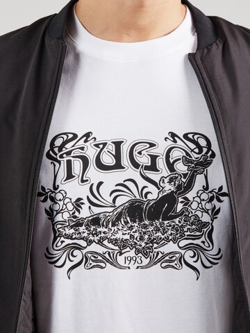 HUGO Тениска 'Diwom' в бяло
