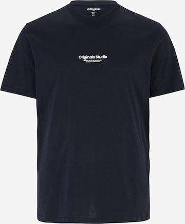 T-Shirt 'Vesterbro' Jack & Jones Plus en bleu : devant