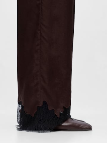 OBJECT - Pierna ancha Pantalón en marrón