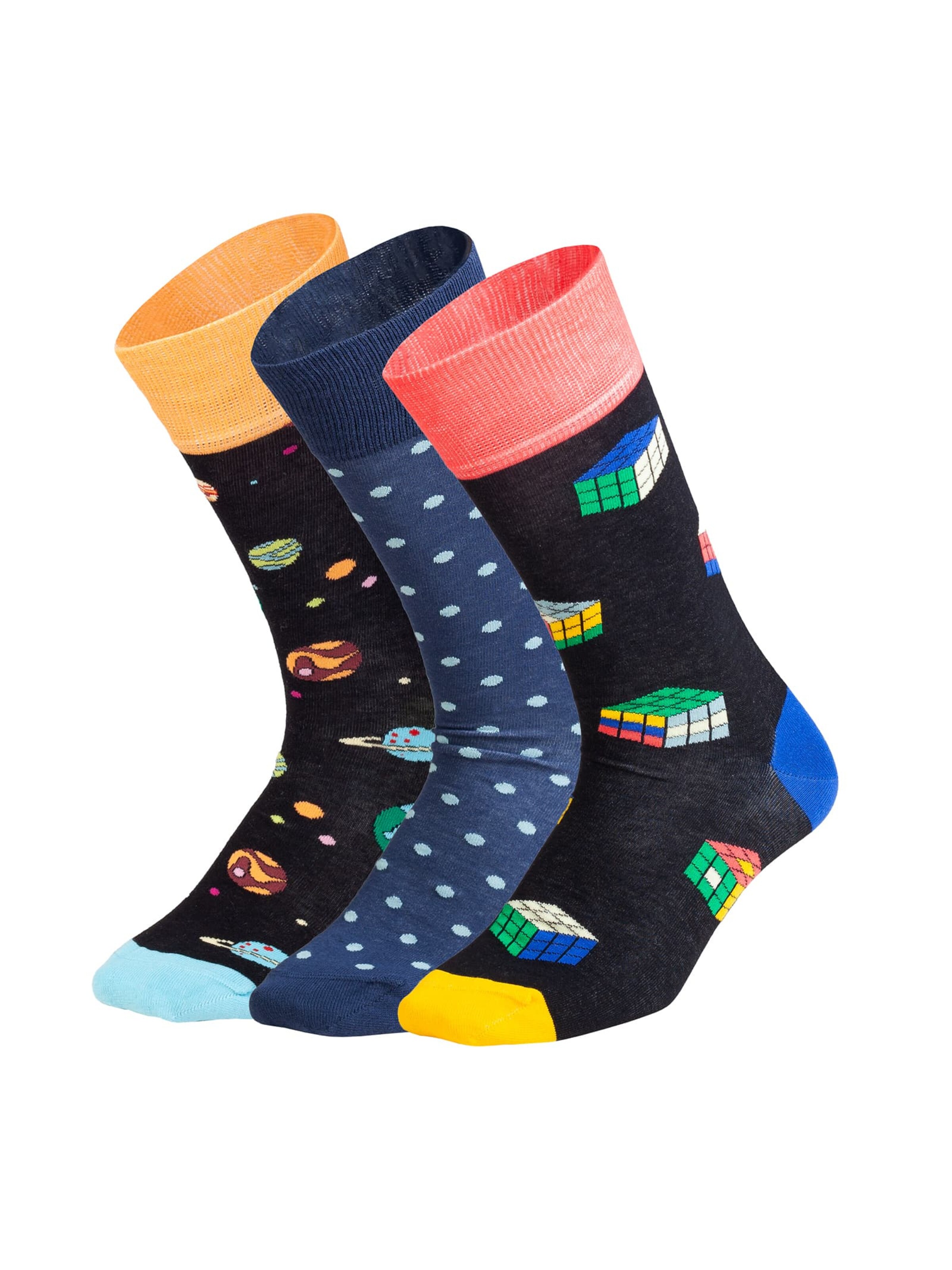 DillySocks Socken 'Galactic Cubes' in Mischfarben: Vorderseite