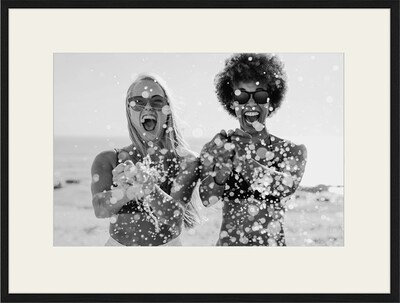 Liv Corday Bild  'Summer Fun' in grau / schwarz / weiß, Produktansicht
