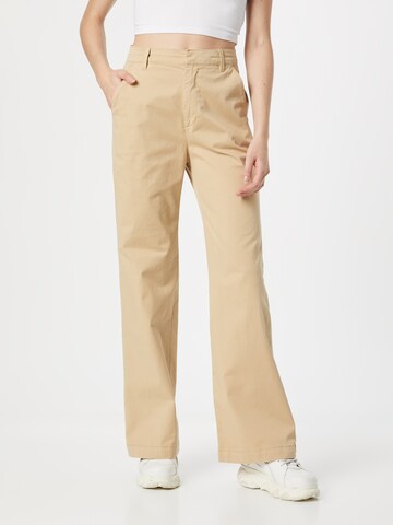 Wide Leg Pantalon GAP en beige : devant