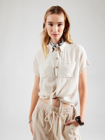 PIECES Blouse 'PCPia' in Beige: front