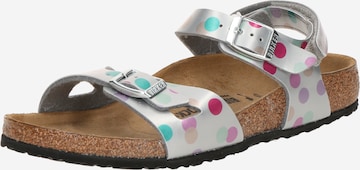sidabrinė BIRKENSTOCK Atviri batai 'Rio': priekis
