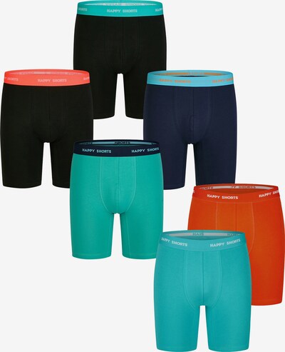 Happy Shorts Langer Boxer ' Prints ' in L in schwarz, Produktansicht