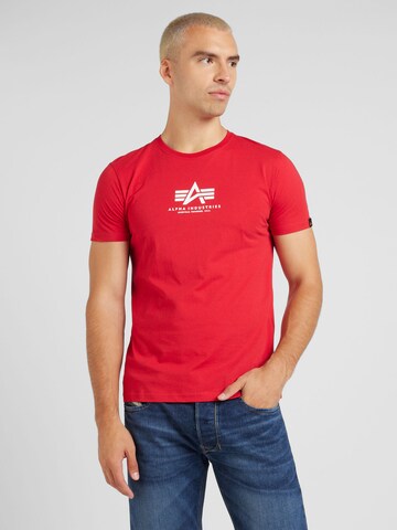 ALPHA INDUSTRIES T-Shirt in Rot: Vorderseite
