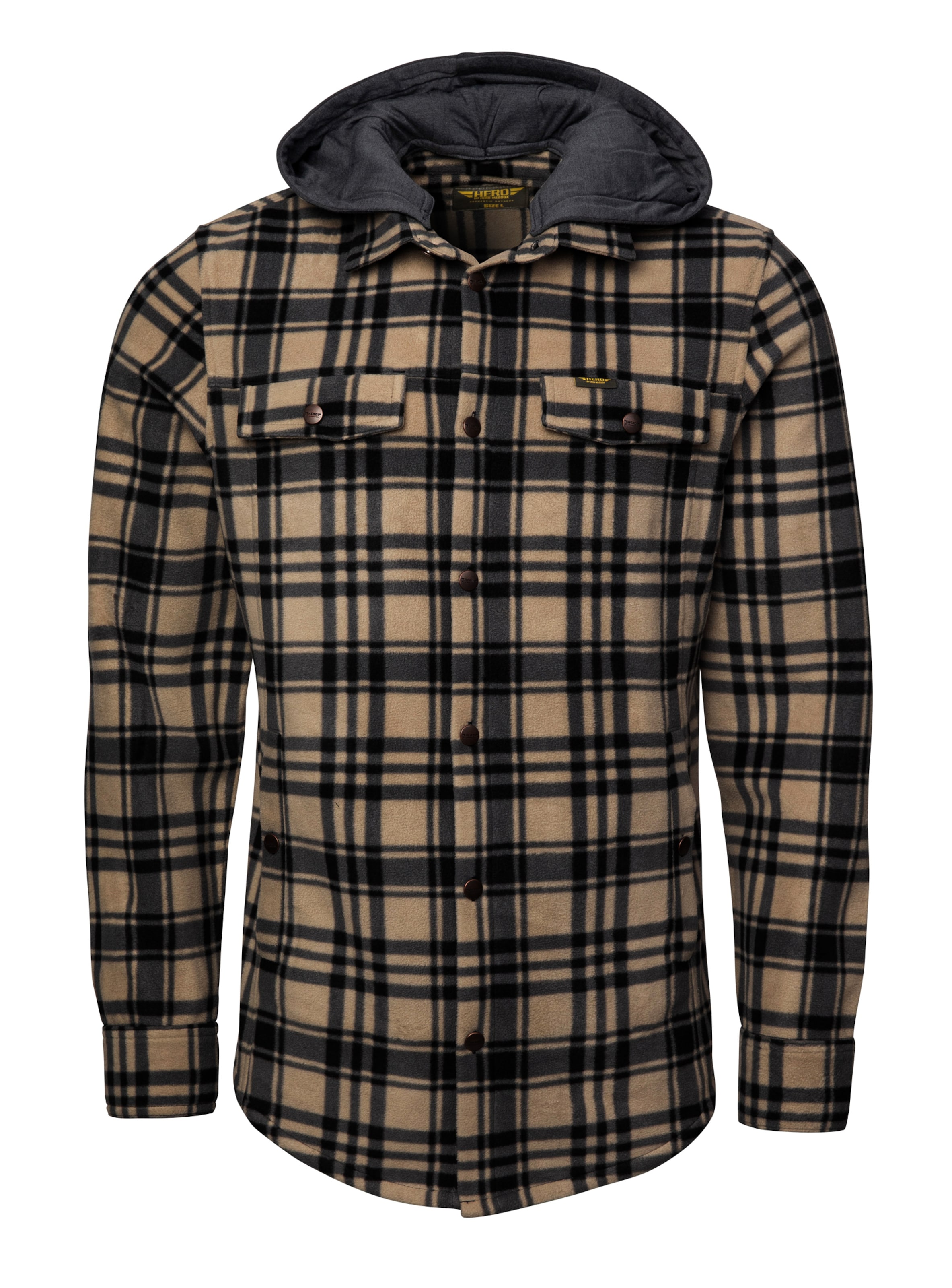 Chemise 'Hunter' Hero en beige : devant