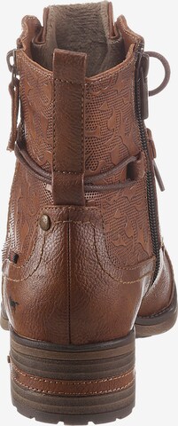 MUSTANG Lace-Up Ankle Boots in Brown