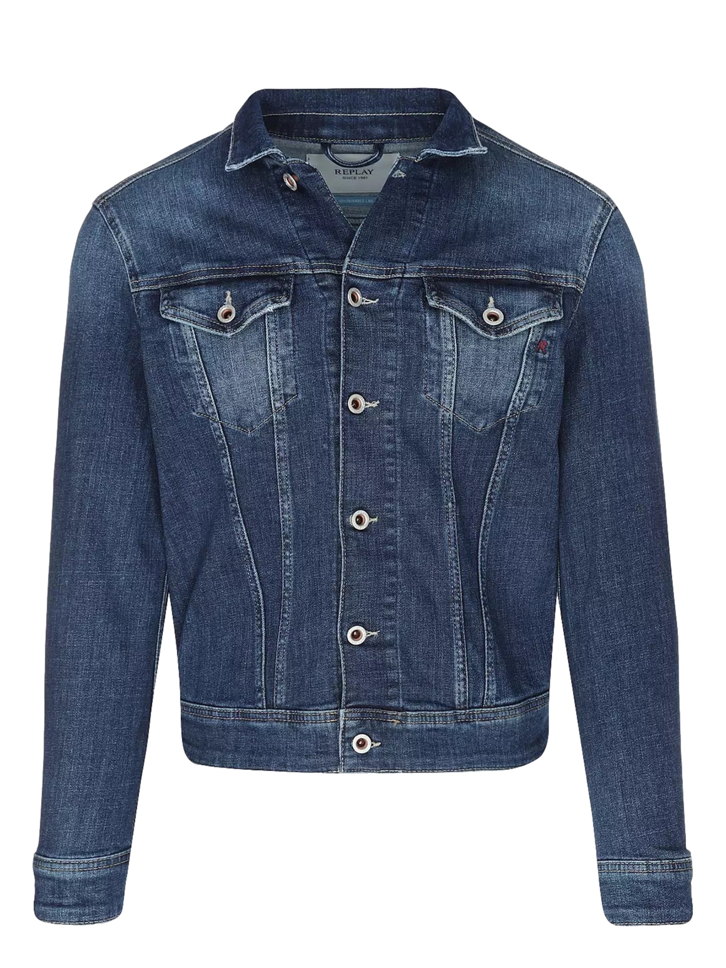REPLAY Between-season jacket in Blue: front