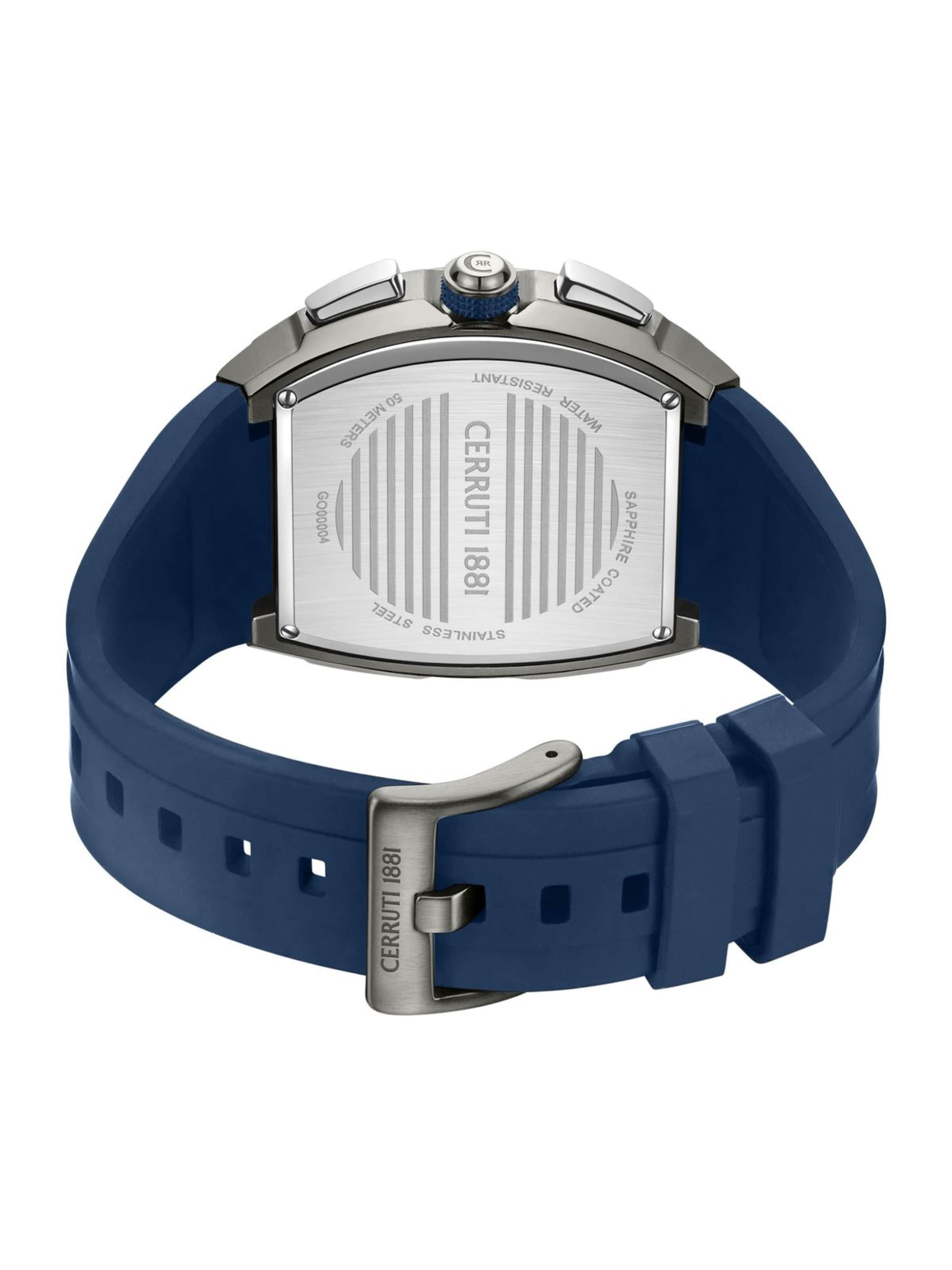 CERRUTI 1881 Zegarek analogowy 'Chronograph Macerata' w kolorze niebieski