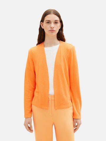 TOM TAILOR Regular Knit Cardigan in Orange: front