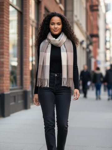 Kumixi Scarf 'Fransen' in Beige
