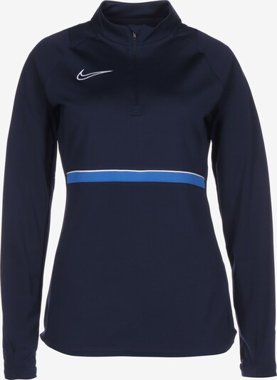 NIKE T-shirt fonctionnel en bleu nuit / bleu roi / blanc, Vue avec produit