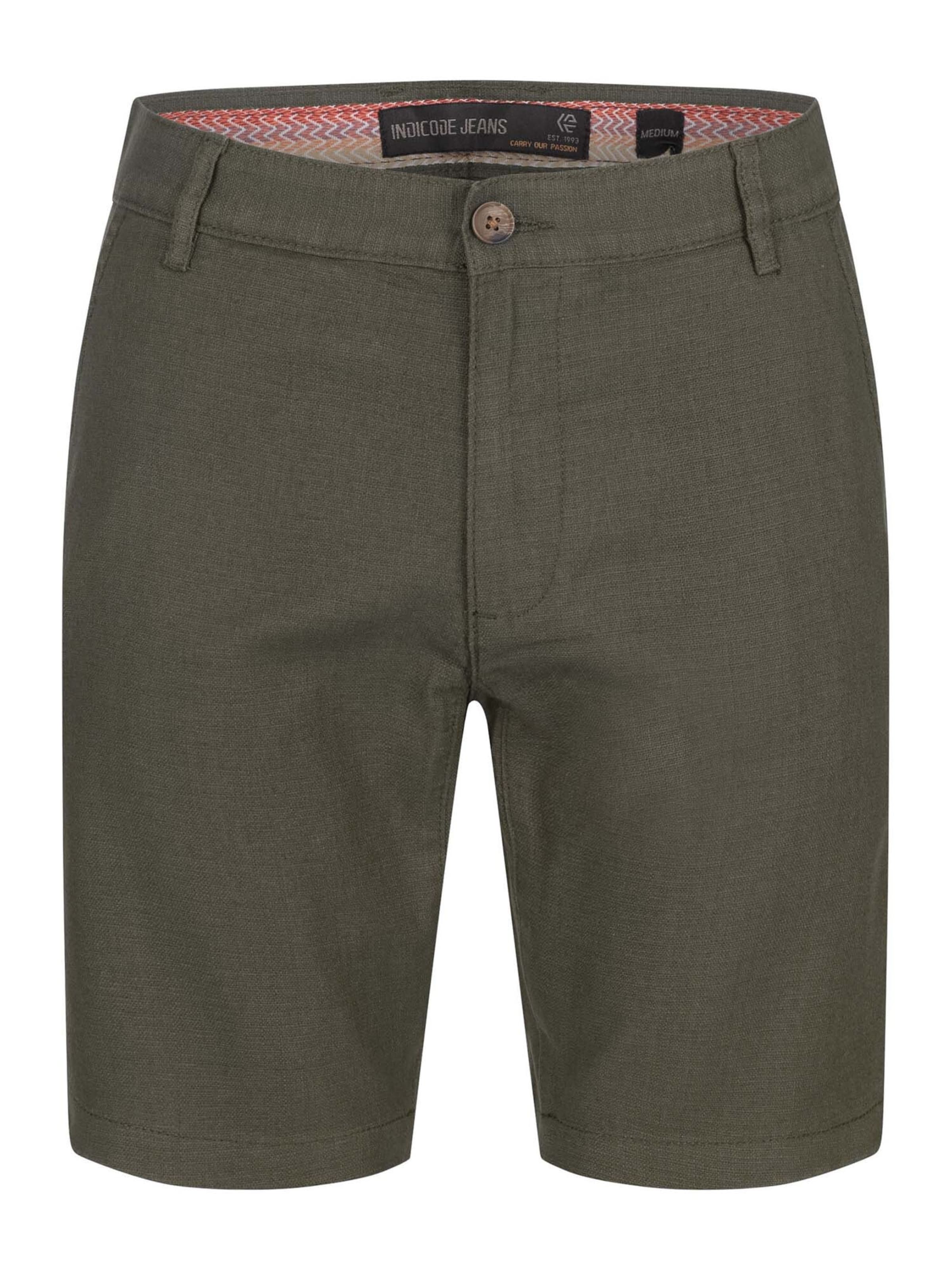 INDICODE JEANS Regular Hose 'B799' in Grün: Vorderseite