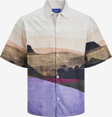 JACK & JONES Regular fit Button Up Shirt in Purple: front