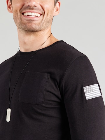 ALPHA INDUSTRIES Tričko 'NASA' - Čierna