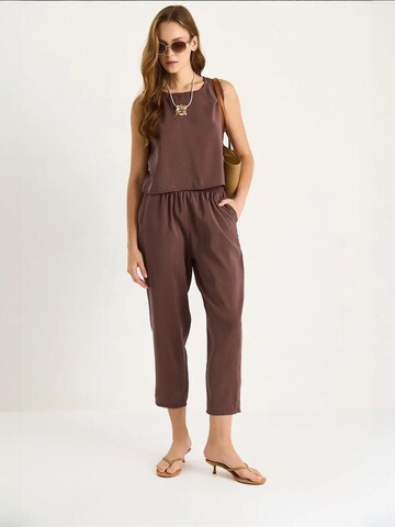 Bianco Lucci Pantsuit in Brown