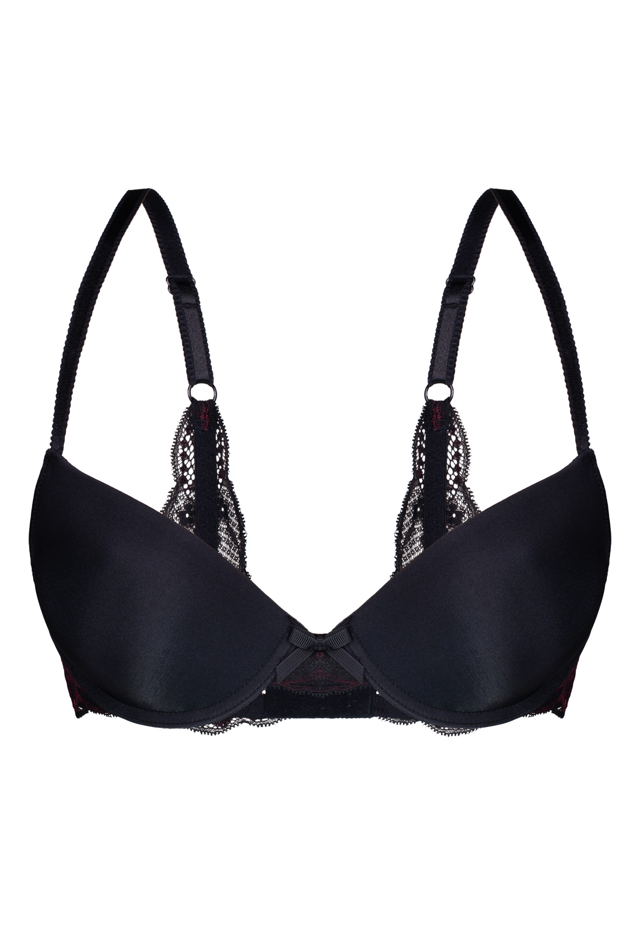 sassa Push-up BH 'WINTER NIGHT' in Zwart: voorkant