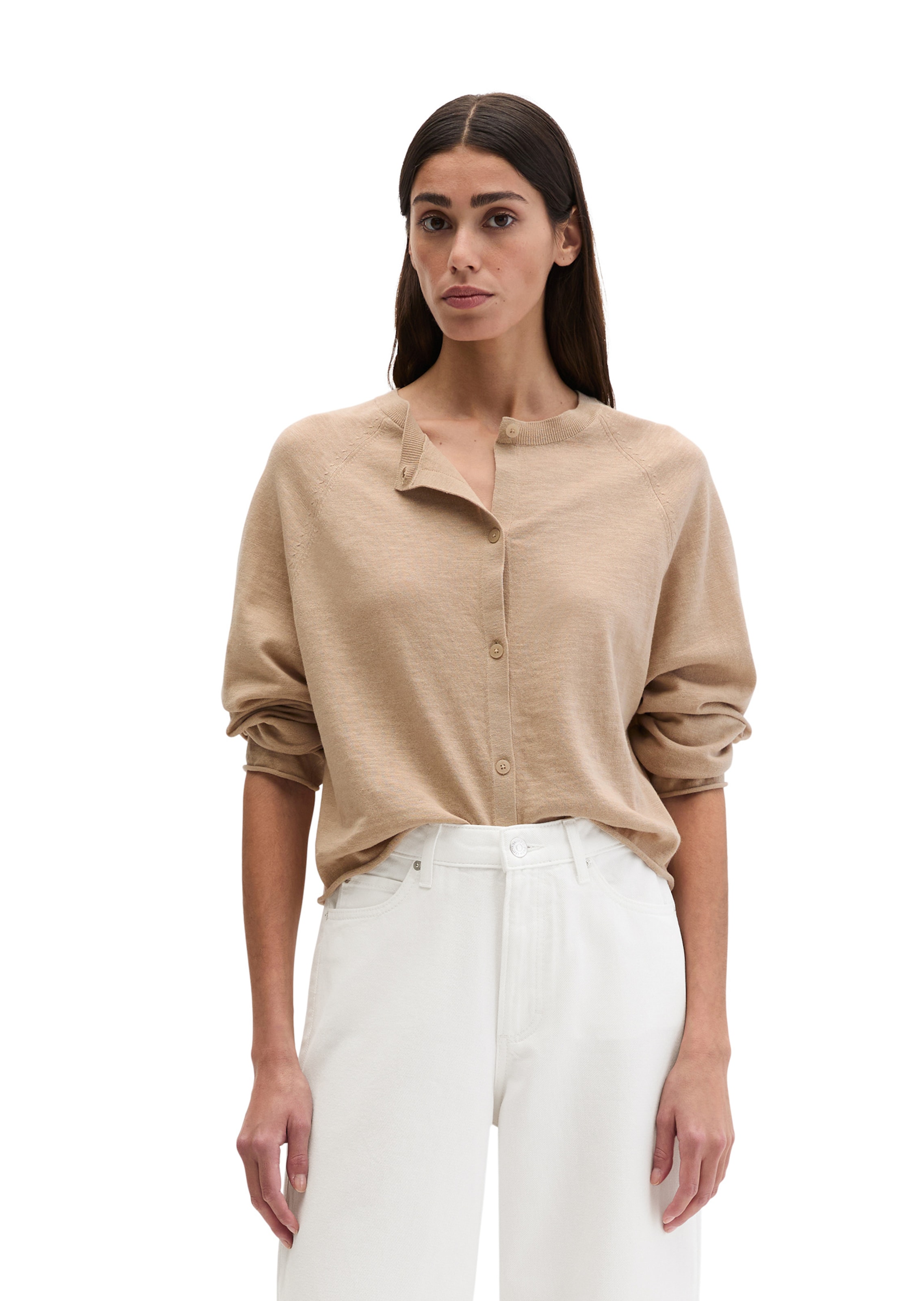 Cardigan Marc O'Polo en beige : devant