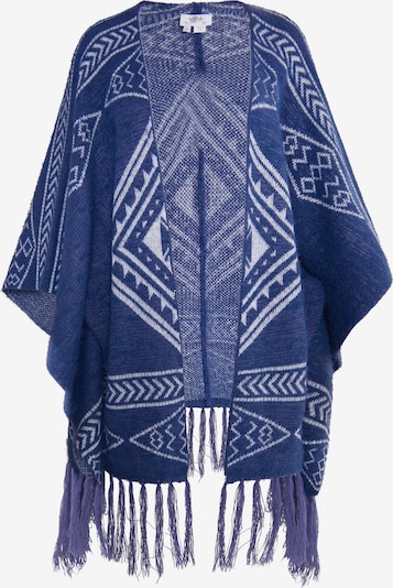 usha FESTIVAL Poncho in enzian / weiß, Produktansicht