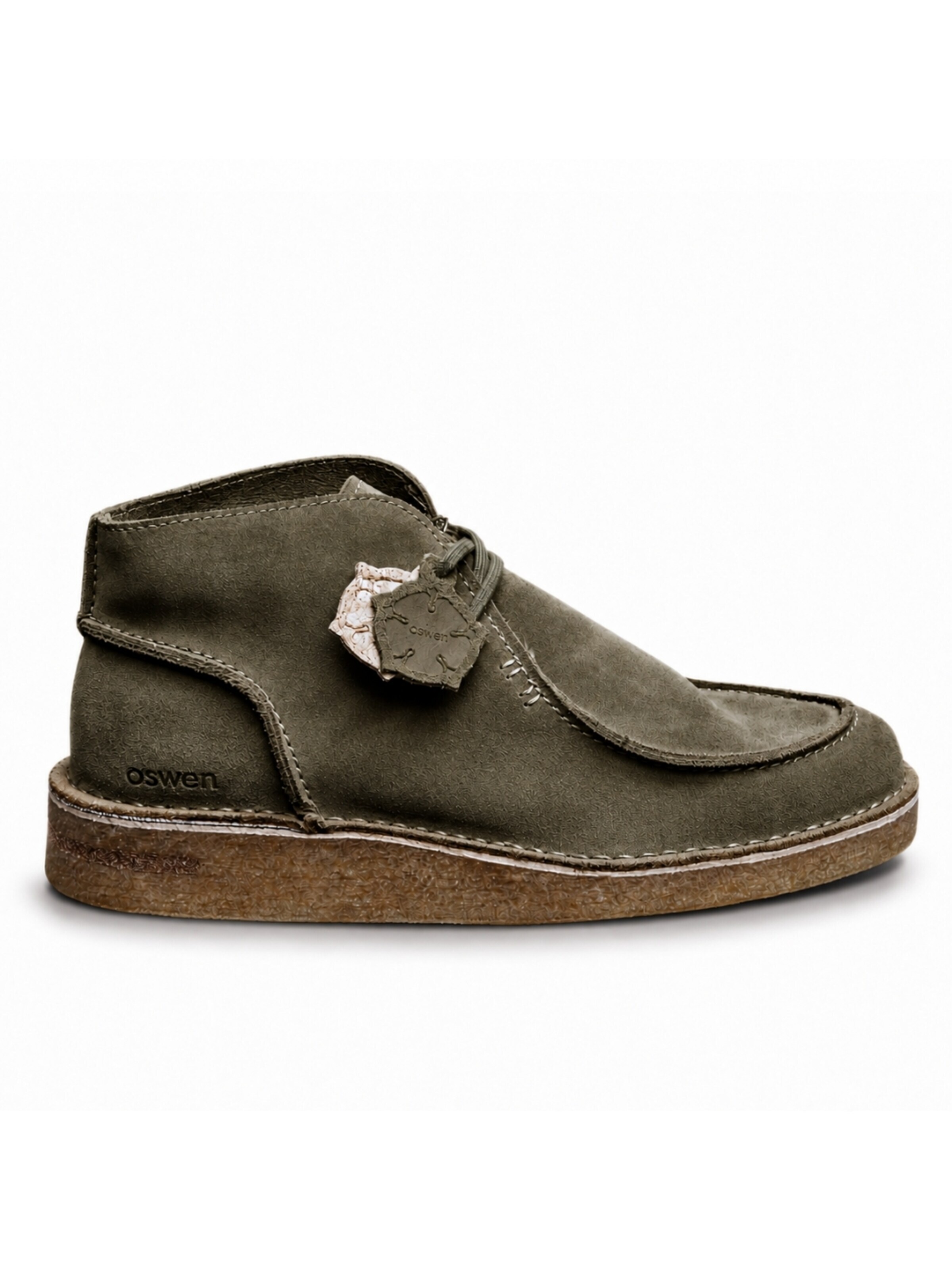 oswen Veterlaarzen 'Ewaldi Suede Boot' in Groen: voorkant