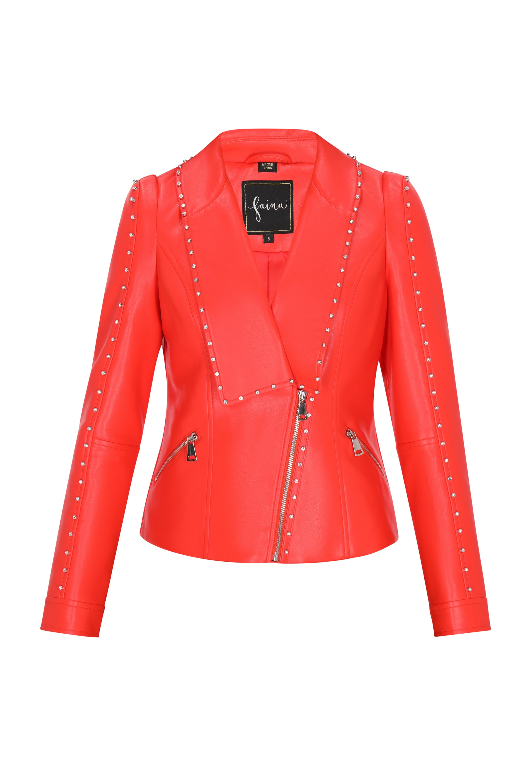 Geacă de primăvară-toamnă 'Fashion Look' faina pe roșu orange, Vizualizare produs