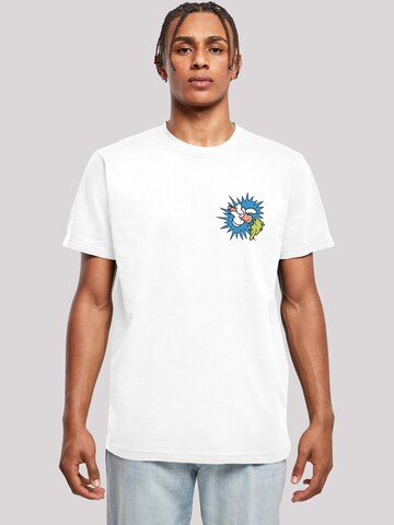 T-Shirt 'Looney Tunes Bugs Bunny Carrot' F4NT4STIC en blanc : devant