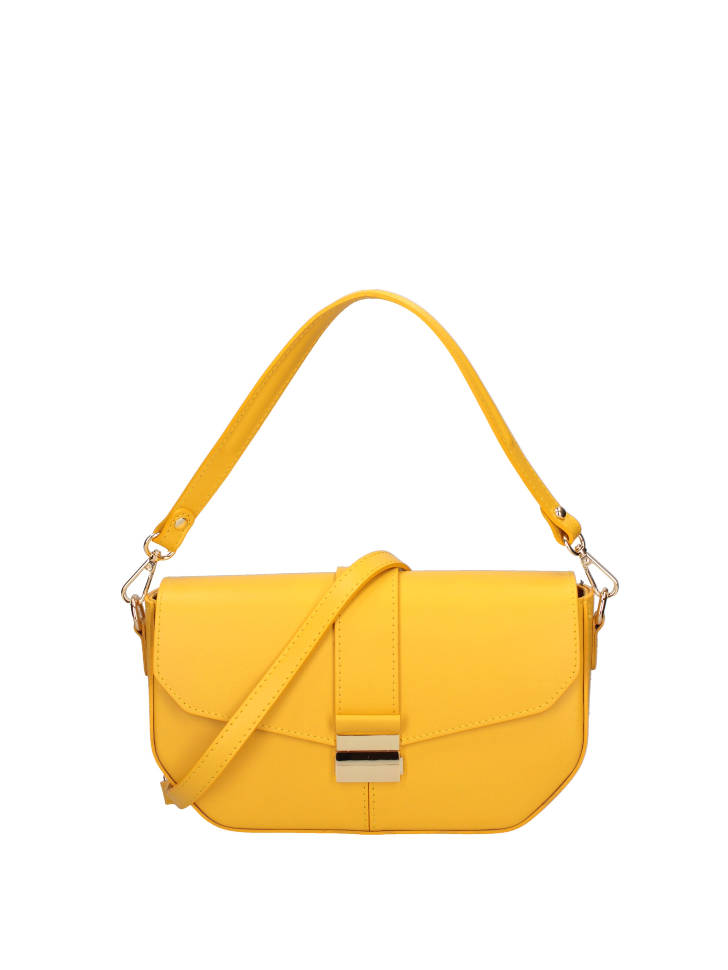 Borsa a spalla di Roberta Rossi in giallo: frontale