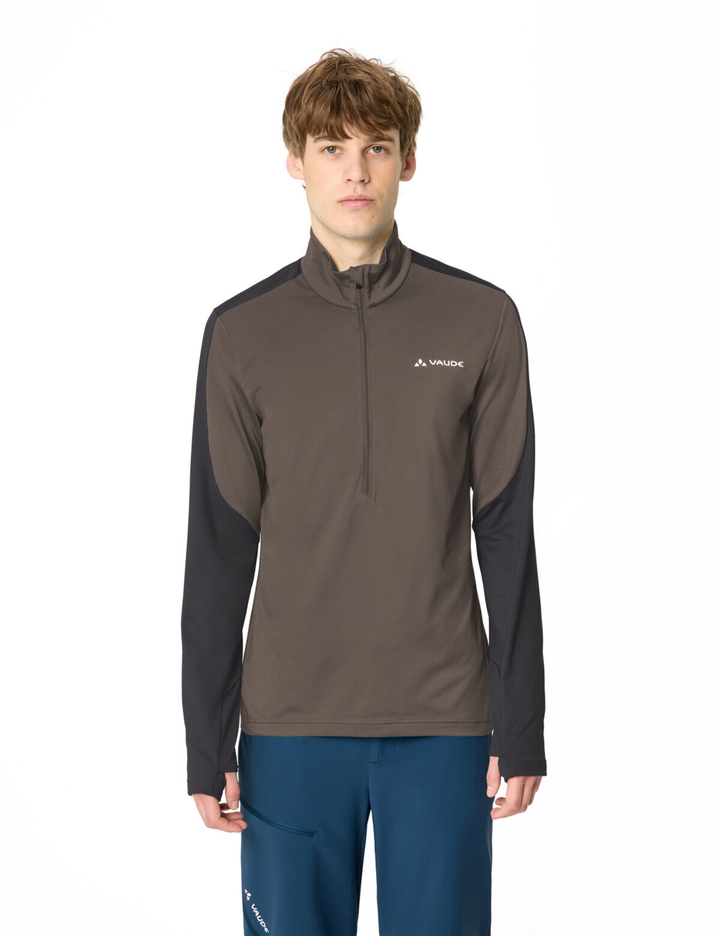VAUDE Sports sweater 'Livigno' in Black: front