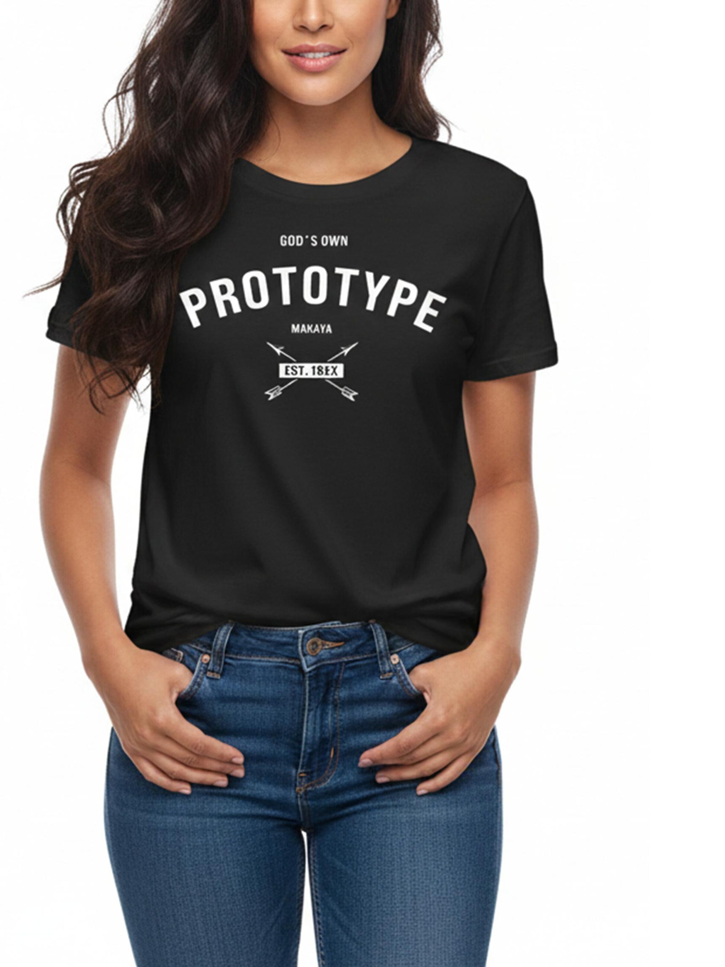 MAKAYA Shirt 'God´s own Prototype' in Black: front