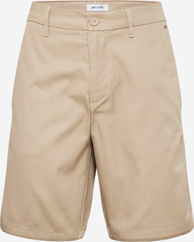 Only & Sons Chino 'EDGE-ED' in de kleur Donkerbeige / Offwhite, Productweergave